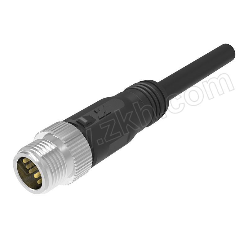 ZHAOLONG/兆龙 M12传感器电缆组件 ZL7403A332 M12A-5M TO OPEN-309-非屏蔽-0.34^2*5C 黑色 3m 1根