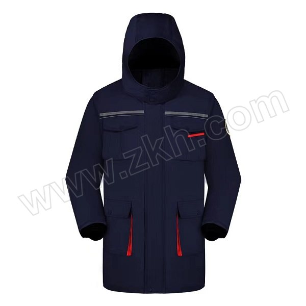 HL/恒漉 防酸碱防静电双防可拆卸棉服 TZM13-15 170码 深蓝色 1件