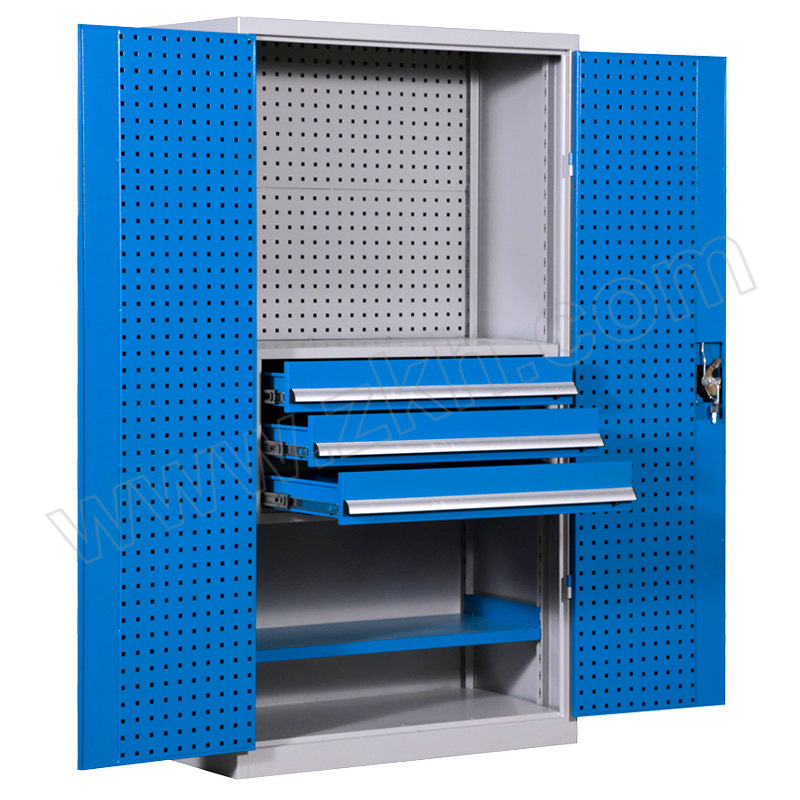 XINJUFENG/鑫聚丰 重型钢制三抽工具柜 GJG-3LB 尺寸1000×500×1800mm 蓝色+灰色 承载300kg 1台