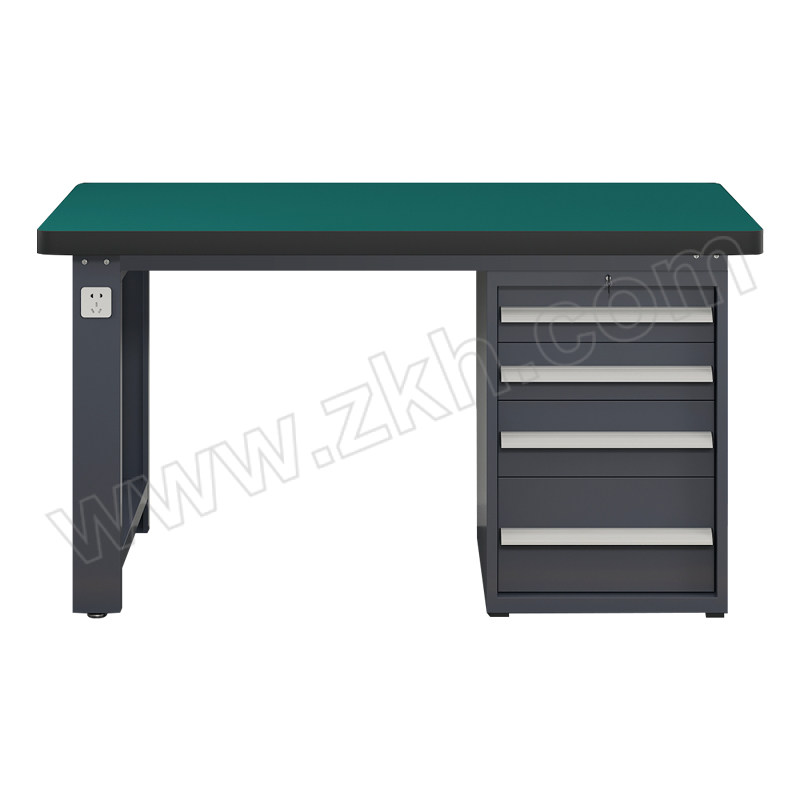 WTJG/蔚图京冠 重型工作台边四抽款 WB907 尺寸2100×750×800mm 台面承载1000kg 灰黑色 1台