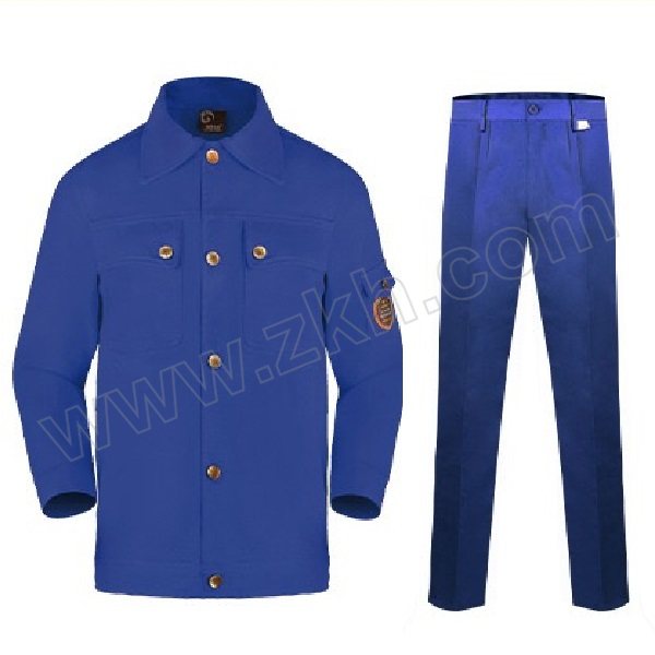 HL/恒漉 阻燃防烫耐高温工作服套装 TZ002 155码 艳蓝色 含上衣×1+裤子×1 1套