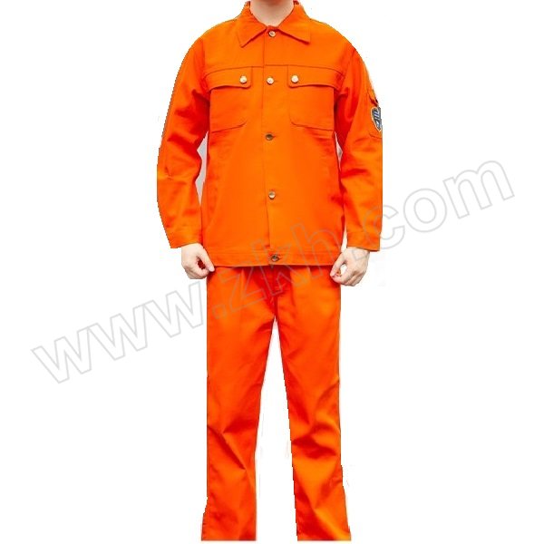 HL/恒漉 阻燃防烫耐高温工作服套装 TZ004 185码 橘红色 含上衣×1+裤子×1 1套