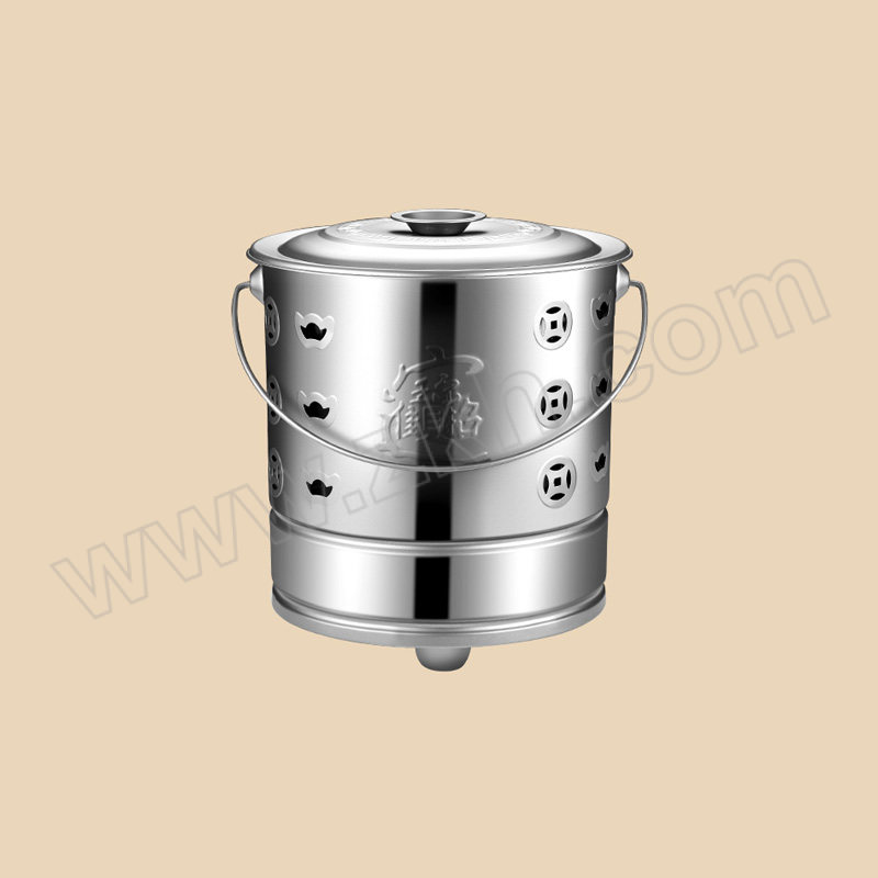 FANJIA/繁佳 不锈钢聚宝盆烧纸桶 XM-LZJ-银色265×300mm 1个