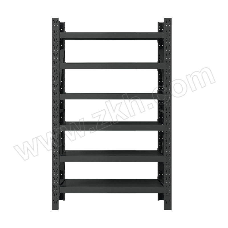 WTJG/蔚图京冠 六层重型仓储货架 WB719 尺寸1200×500×2000mm 层载300kg 黑色 1组
