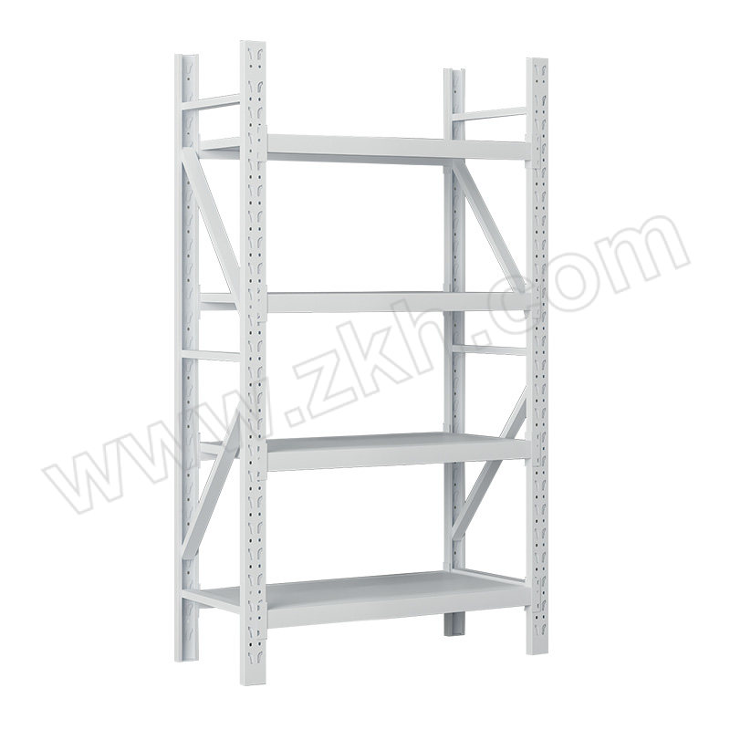 WTJG/蔚图京冠 四层重型仓储货架 WB797 尺寸1200×600×2000mm 层载300kg 灰白色 1组