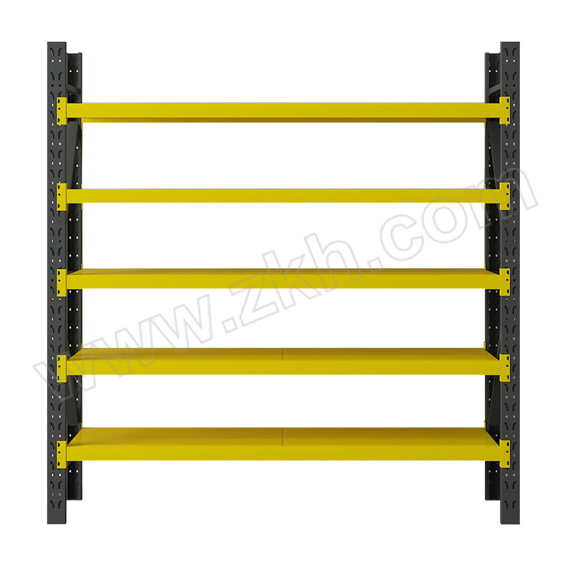 WTJG/蔚图京冠 五层重型仓储货架 WB818 尺寸2000×500×2000mm 层载300kg 黑色+黄色 1组