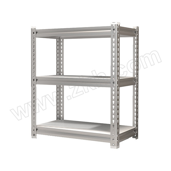 SHIBANG/实邦 银灰色角钢置物架 JG763176-200-3SG 尺寸760×310×760mm 3层 层载200kg 1组