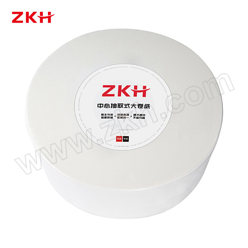 ZKH/震坤行 中心抽取式大卷纸 ZKH032 双层  220×95mm 780节/600g 12卷 1箱