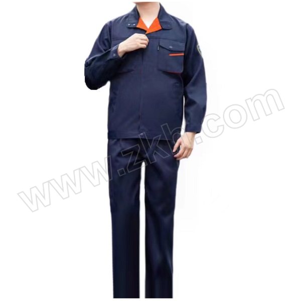 HL/恒漉 防酸碱防静电春秋长袖工作服套装 TZS13-15 185码 深蓝色 含上衣×1+裤子×1 1套