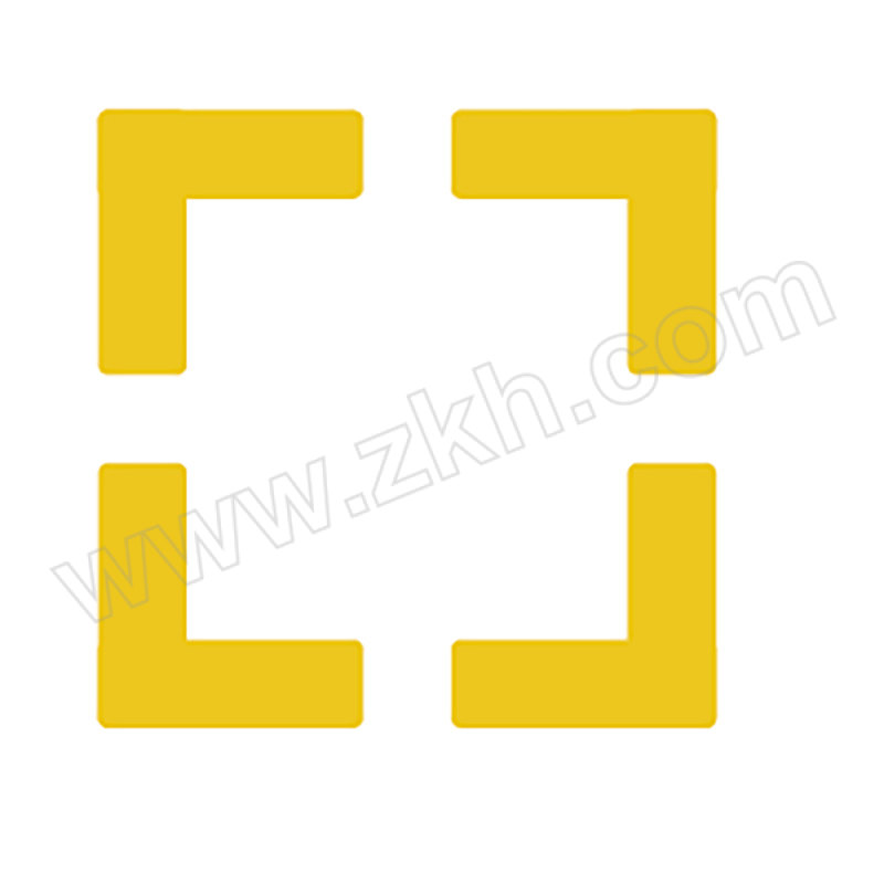 BL/帛拉 L型5S定位贴 ABC027 磨砂PVC 0.45×30×30mm 黄色 1包