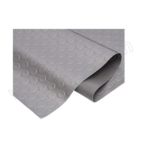 ZKH/震坤行 经济款铜钱纹防滑地垫 WPC11GR 900×1000mm 灰色 厚1.1mm 牛津底 长度定制 单卷长度≤15m 1卷