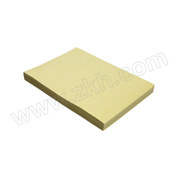 XLTZ/新绿天章 彩色封面纸 P6255 A4 双面凹凸皮纹纸 浅黄色 210g 100张 1包