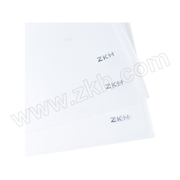 ZKH/震坤行 经济型按扣文件袋 HBG-PB416 透明 10个 1包