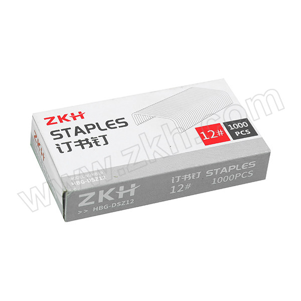 ZKH/震坤行 订书针 HBG-DSZ12 12# 金属色 1000枚 1盒