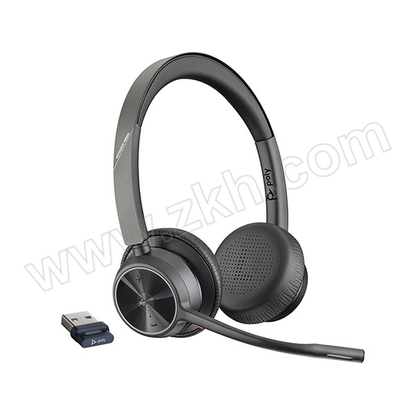 PLANTRONICS/缤特力 双耳办公无线耳机 Voyager 4320M 不含底座 蓝牙+USB适配器 1套