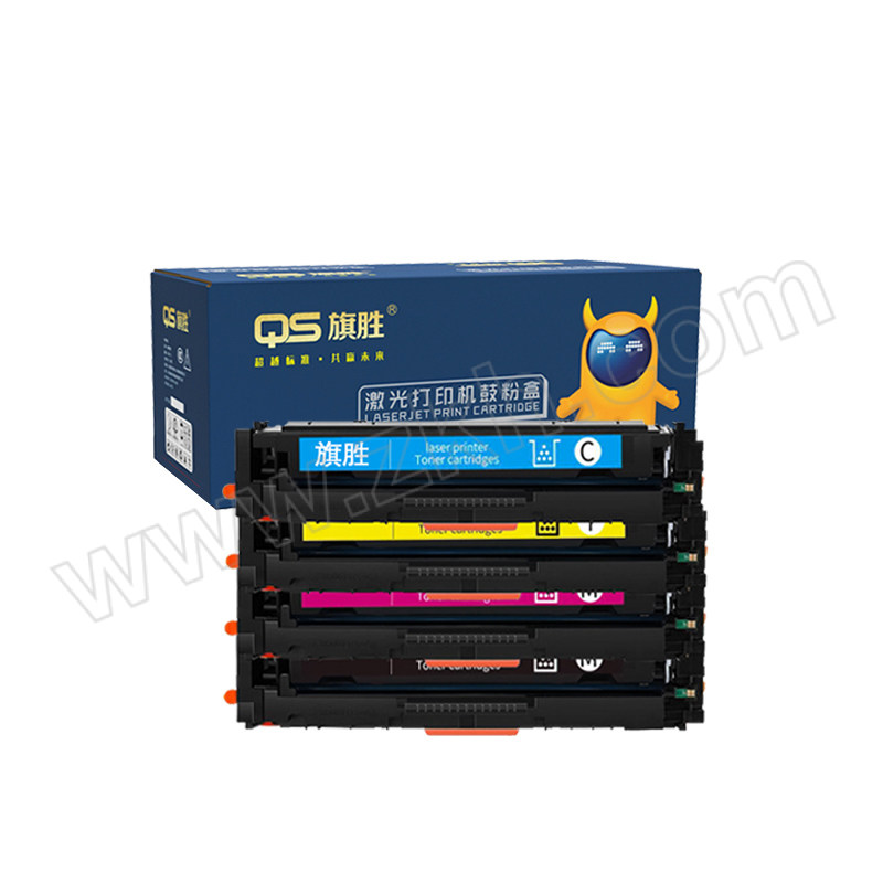 QS/旗胜 CC530系列硒鼓 CP2025n 黑色+品红+青色+黄色 适用惠普HP Color LaserJet CP2025/CP2025N/CP2025DN/CP2025X/cm2320N 4支 1套