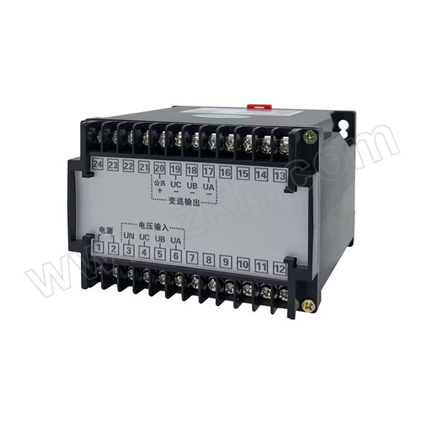 XHNT/湘湖电器 电压变送器 JA9774U-A3-3 输入信号AC120V(相电压) 输出信号4~20mA 输出路数3路 测量精度0.2 辅助电源AC/DC220V   安装方式轨道 1台