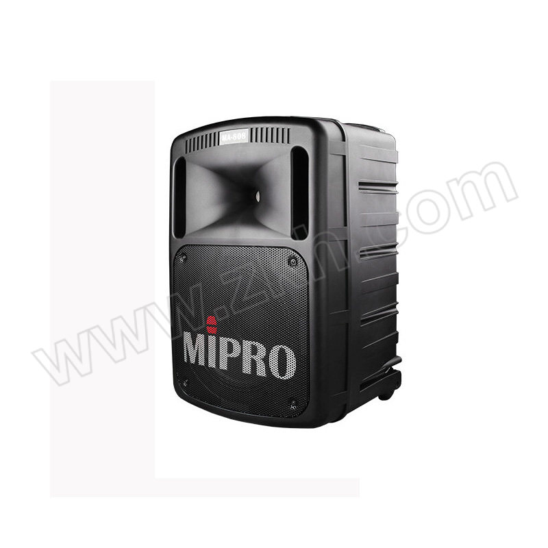 MIPRO/咪宝 无线户外音箱蓝牙便携式会议拉杆音响扩音机 MA-808 配双领夹话筒 黑色 1台