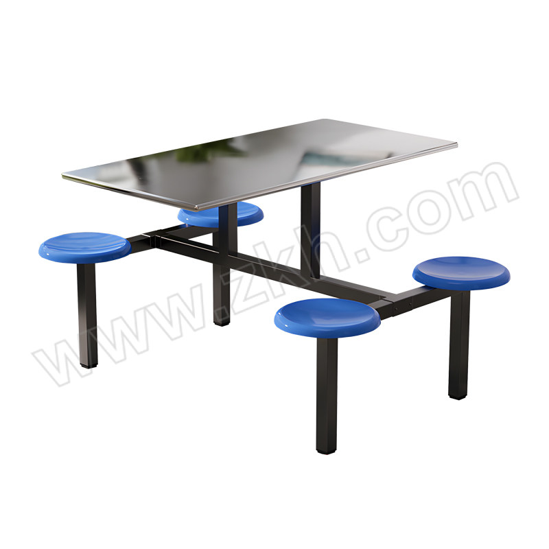 KY/锴源 四人位不锈钢桌面餐桌椅 KY-CZ015 1200×600×750mm 1张