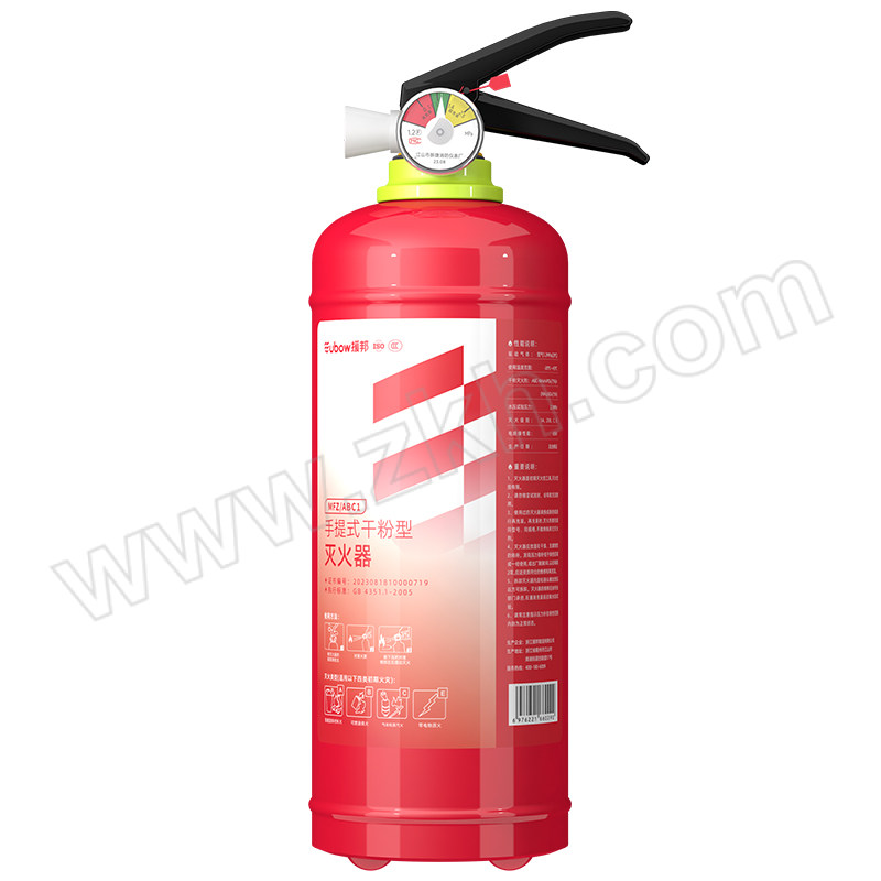 STATE AID/援邦 手提式干粉灭火器 MFZ/ABC1 容量1kg 红色 1罐