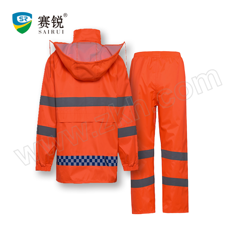 SAIRUI/赛锐 高警示雨衣套装 SR-8518 M 荧光橙 含上衣×1+裤子×1 1套