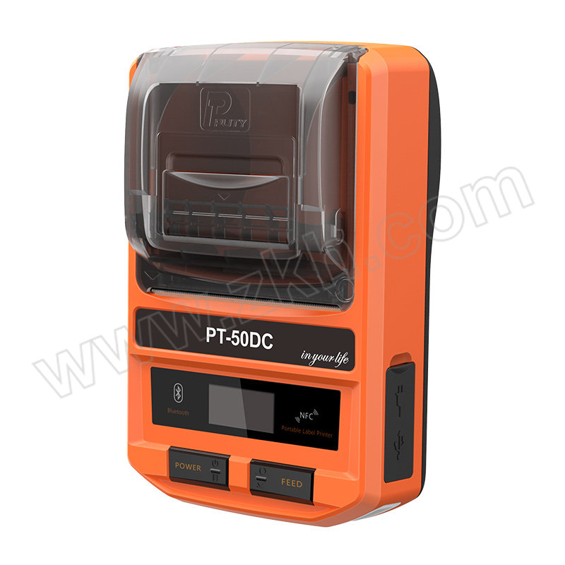 PUTY/普贴 标签打印机 PT-50DC 适用20~50mm宽标签 打印精度203DPI 含标签纸1卷USB线1根充电器1 1台