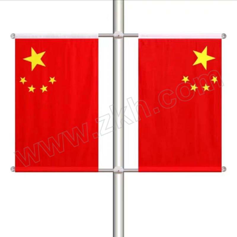 KUABU/跨步 路灯杆工字国旗 6号 2根不锈钢管+2个底座+2面国旗+2根钢圈 1套