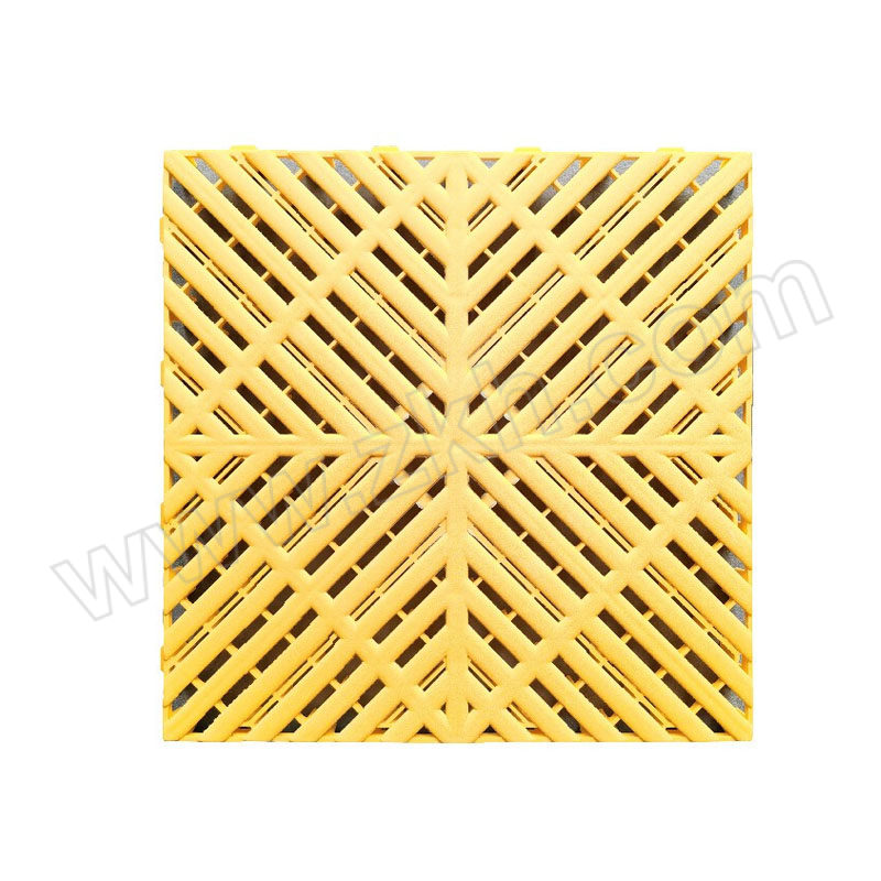 XWH/希万辉 多功能塑料拼接地板格栅 XWH-DD001 400×400×32mm 黄色 密孔 1个
