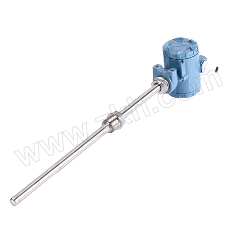 QIZIYI/齐自仪 温度变送器 WZP2088-0AM(0~100℃)-900mm M20×1.5螺纹安装 2088榔头型表头 4-20mA两线制 插深900mm 1个