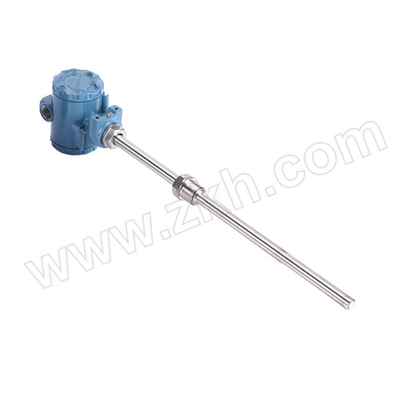 QIZIYI/齐自仪 温度变送器 WZP2088-0AM(0~100℃)-900mm M20×1.5螺纹安装 2088榔头型表头 4-20mA两线制 插深900mm 1个