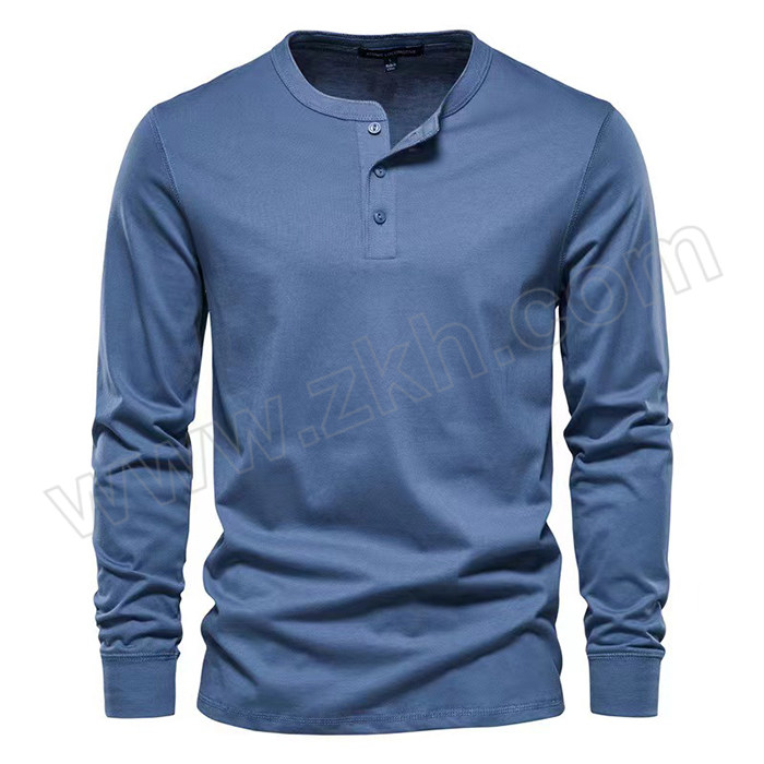 NICLOOK 春夏纯棉长袖T恤 2023SF006 2XL 牛仔蓝 1件