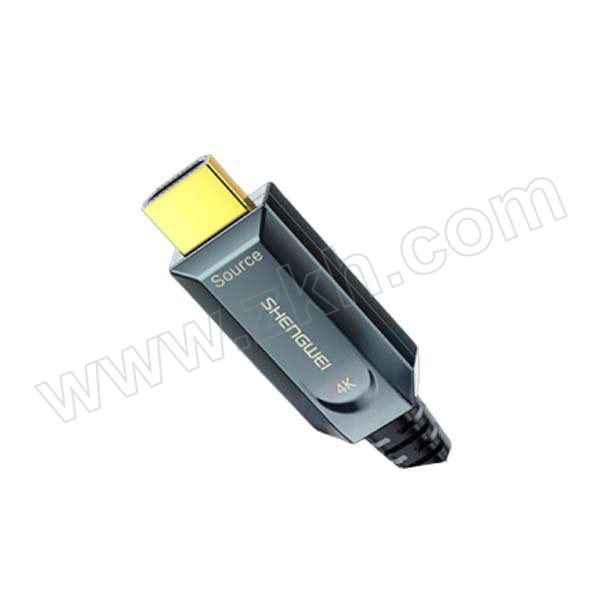 SHENGWEI/胜为 HDMI针对针光纤连接线 AHH1100J 4K/60Hz 锌合金灰色 10m 1条