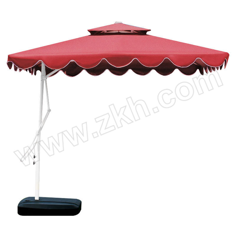 SUSHI/苏识 高档豪华户外遮阳伞 SS-HWS02 红色 φ2.5×2.55m 80L水箱底座 方伞 1把
