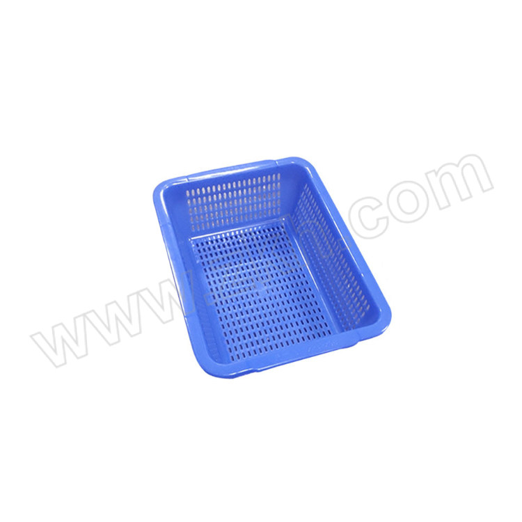 HSCOPE/豪思克普 塑料收纳篮 5#方筛 外尺寸402×311×123mm 蓝色 内尺寸360×270×112mm 1个