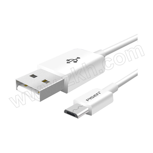 PISEN/品胜 安卓数据线 Micro USB手机充电线 0.8米 适用华为/小米/vivo//oppo/荣耀/红米/魅族 白色 1根