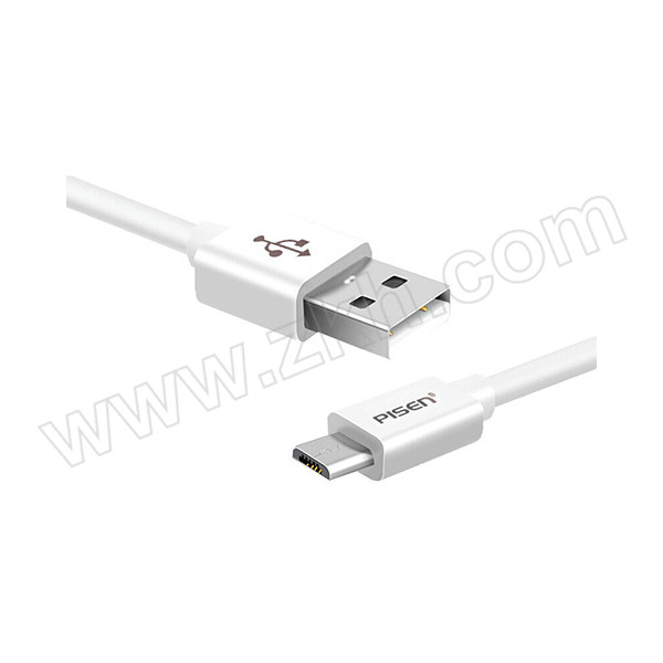 PISEN/品胜 安卓数据线 Micro USB手机充电线 0.8米 适用华为/小米/vivo//oppo/荣耀/红米/魅族 白色 1根
