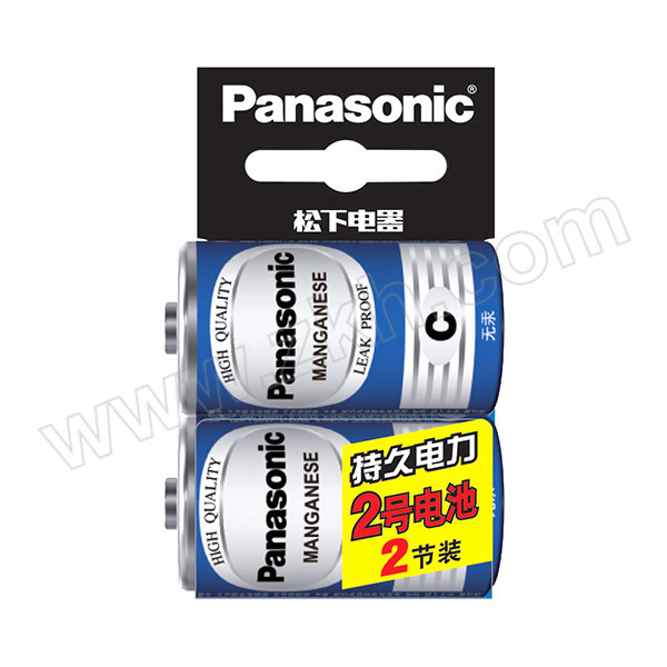 PANASONIC/松下 碳性2号C型干电池 R14NU/2SC 2节装 1板