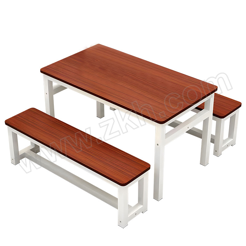 KY/锴源 一桌两凳餐桌柚木色+白框架 KY-CZA097 1套