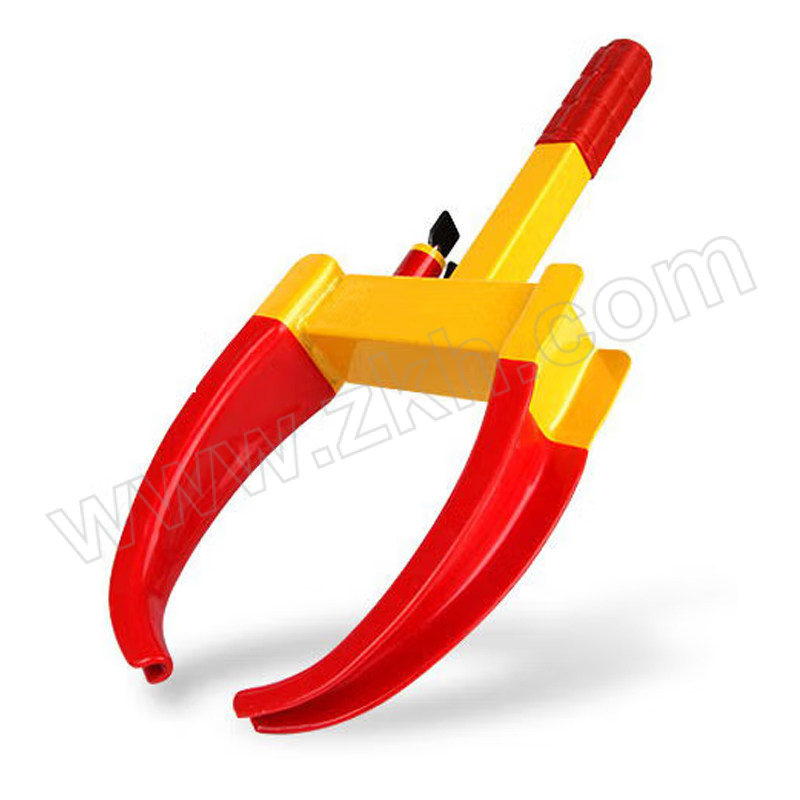 QUXING/趣行 汽车轮胎锁 CLS-XJHH 长50cm 宽24cm 高7.5cm 橡胶 红黄色 1个