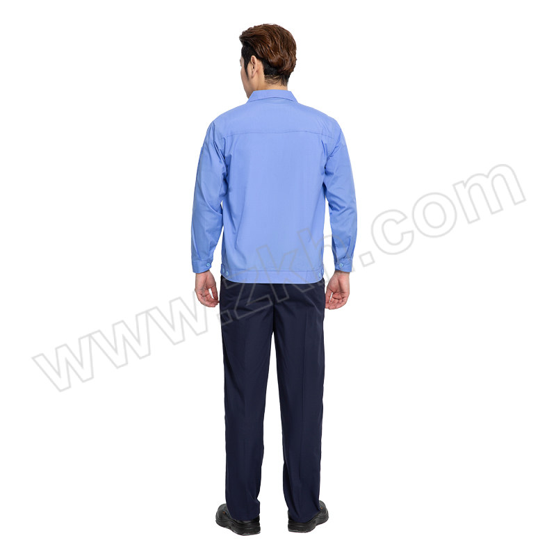 TOPRUI/拓普瑞 夏季涤棉精梳短袖工作服套装 K8 185码 含浅蓝色上衣×1+藏青色裤子×1 1套