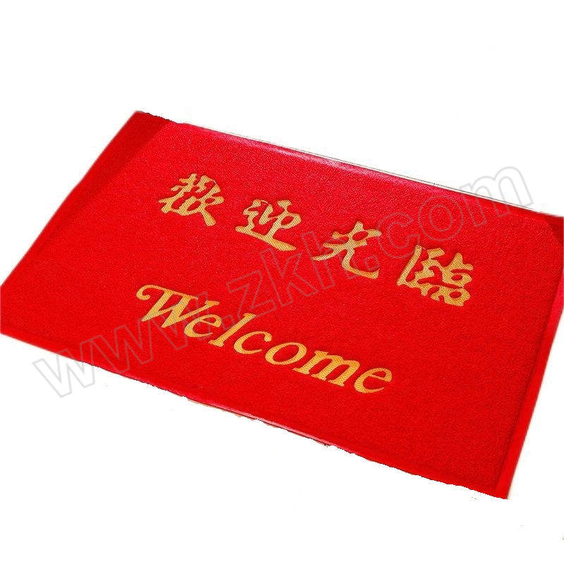 JINZHENHE/金臻赫 欢迎光临迎宾地毯 加厚80×120cm 红色 PVC 厚度8mm 1块