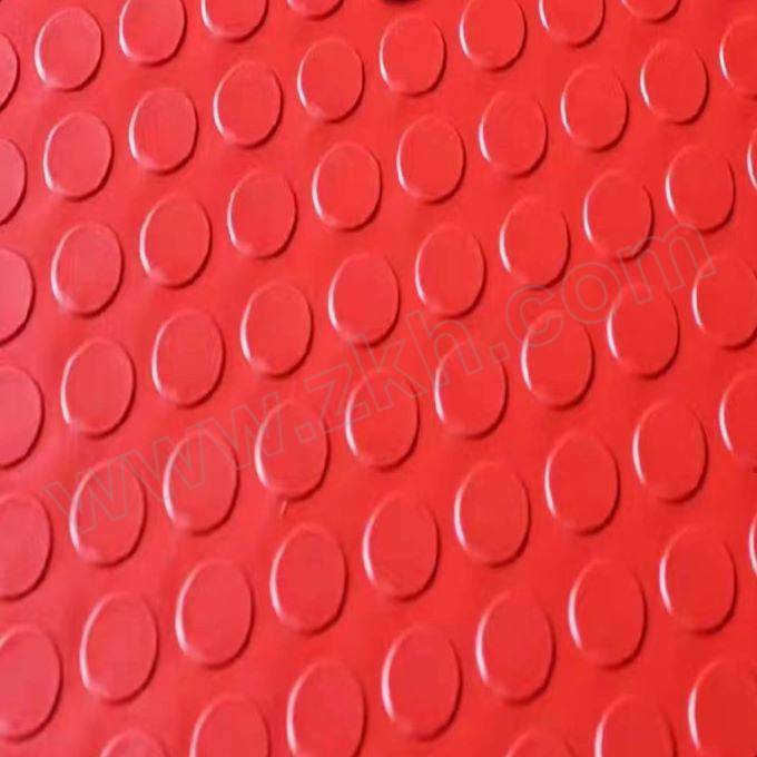 FENGSUO/丰硕 红铜钱防滑地垫 tqdd- 0.9m宽 15长 1.6mm厚 红色 1卷
