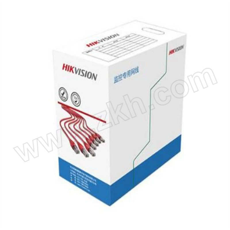 HIKVISION/海康威视 超五类千兆监控网线 DS-1LN5E-E/E 无氧铜芯 PVC护套 千兆信号传输 监控网线 长305m 1箱