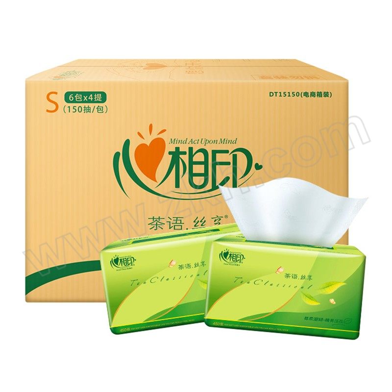 MIND ACT UPON MIND/心相印 三层抽纸 DT15150 132×190mm 150抽×24包 1箱