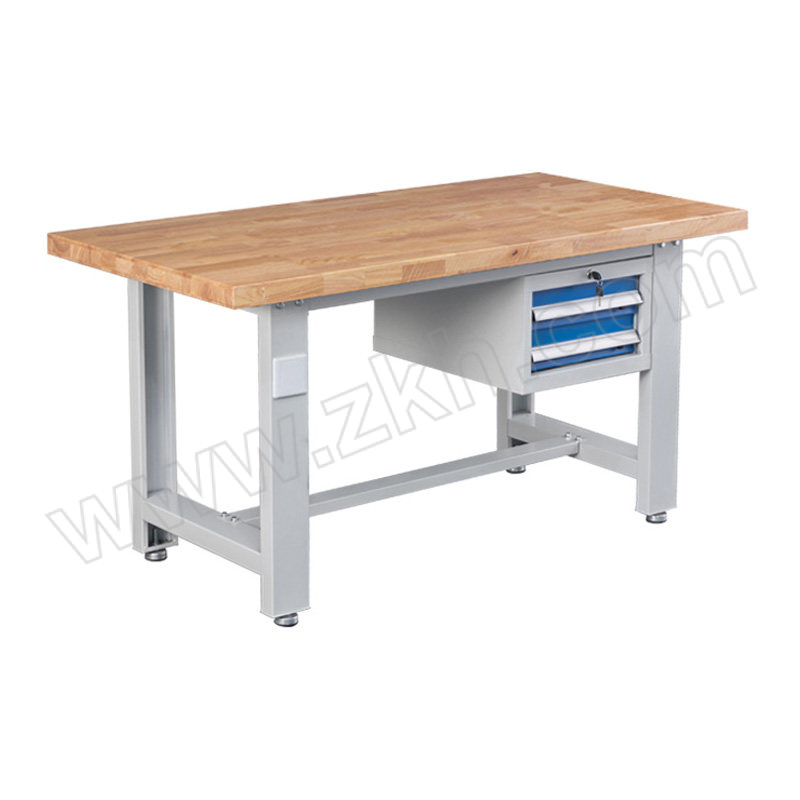 JTSG/京图尚冠 重型工作台 TE427 尺寸1800×750×800mm 台面承载1000kg 灰白色 榉木台面单桌吊二抽 1张