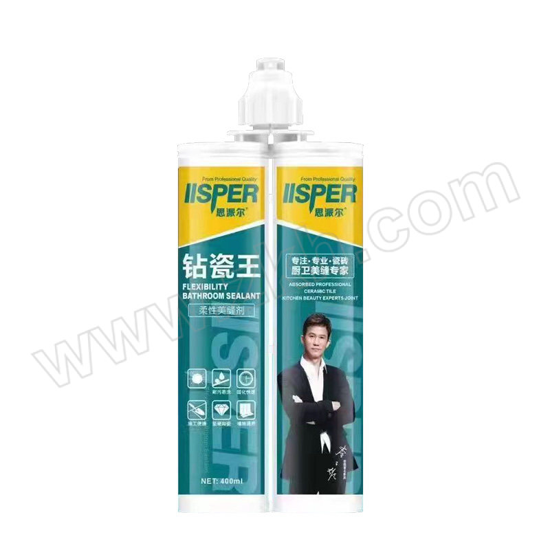 IISPER 美缝剂思派尔钻瓷王 金属银 400ml 1组