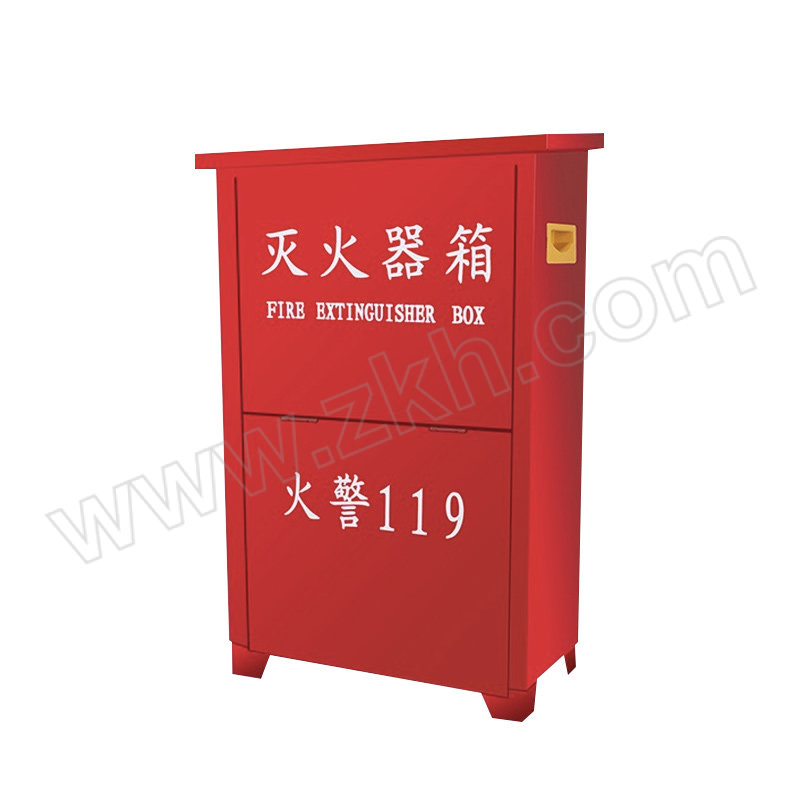 DONGXIAO/东消 红色铁质灭火器箱 MX45 57.3×34.1×16.9cm 可存放两具4kg或5kg干粉灭火器或两具3L水基灭火器 红色 实厚0.5mm 1个