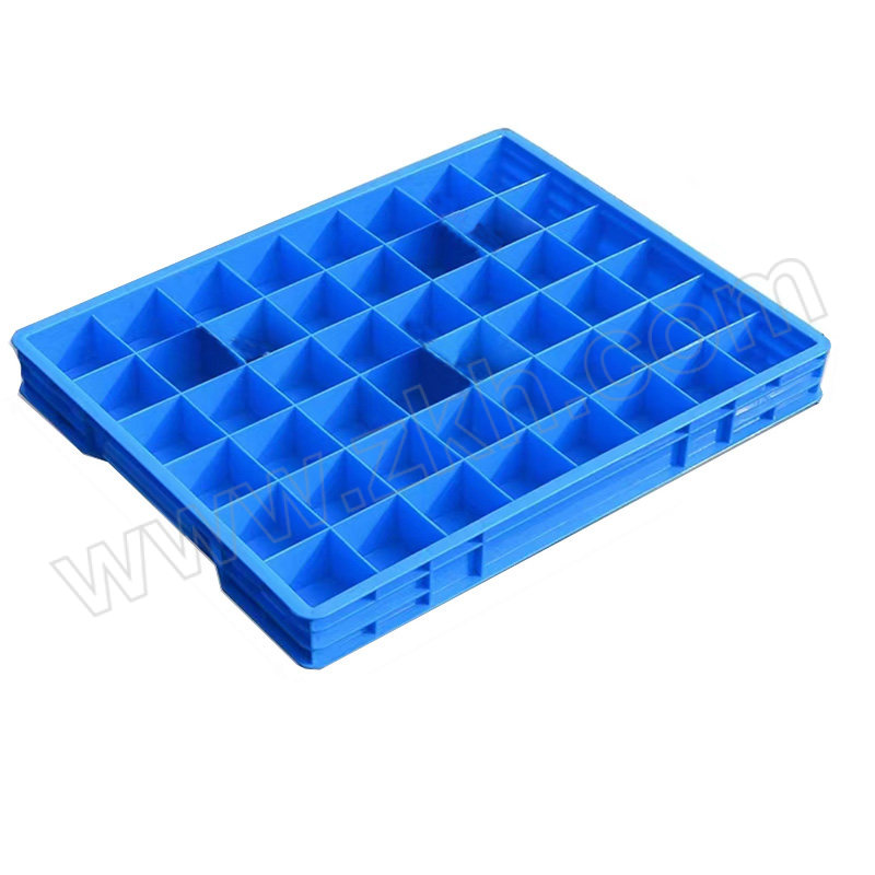 COOMMY/宽迈 塑料分格箱浅48格 KM-1029 外尺寸450×357×52mm  内尺寸427×336×46mm 蓝色 1个
