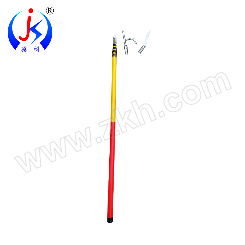 JK/冀科 伸缩异物杆 JK-SYWG5935 5节9米 耐压35kV 黄红相间 1根 1根