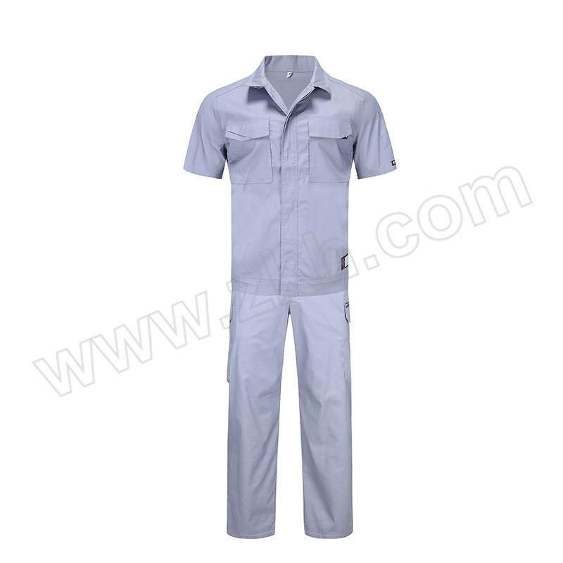 LIZHI/鹂芷 新款夏季半袖工装服套装 syx263 165码 冰川蓝 含上衣×1+裤子×1 1套